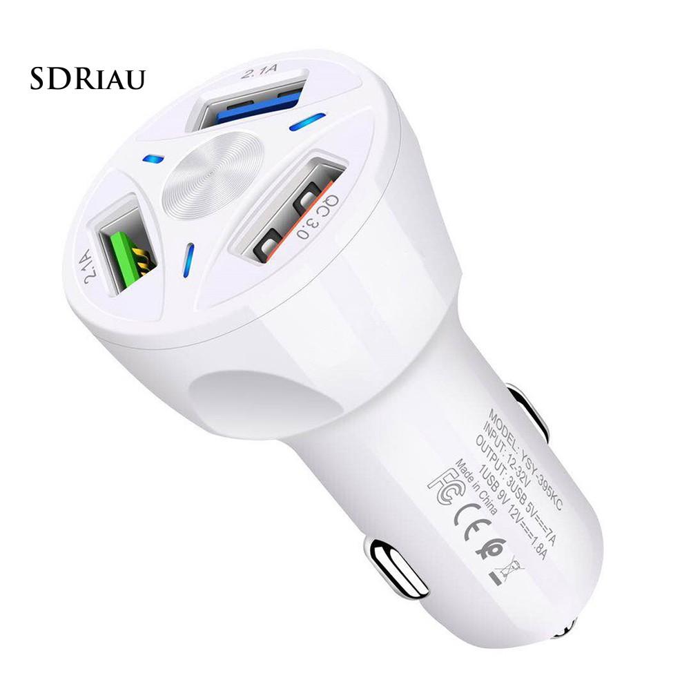 Tẩu Sạc 3 Cổng Usb Qc3.0 Cho Xe Hơi