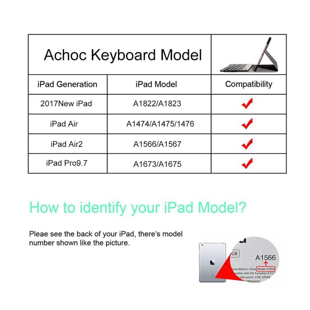 Detachable Wireless Keyboard Case Auto Sleep Cover for  9.7