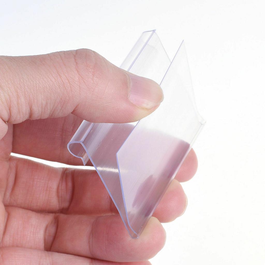 Clear Plastic Retail Price Tag Merchandise Sign Display Holder Store Tag Racks