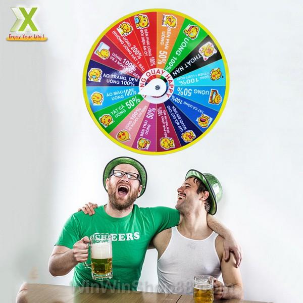 Vòng quay ăn nhậu happy, Vòng quay vui chơi ăn nhậu uống bia dành cho các buổi tiệc tùng cực vui nhộn - Winz.vn