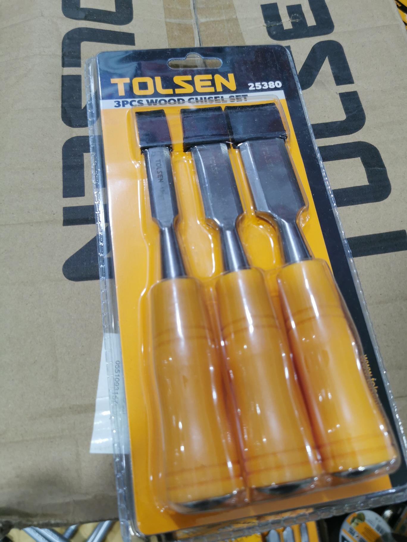 BỘ 3 ĐỤC GỖ CÁN NHỰA 3mm TOLSEN 25380 - HÀNG CHÍNH HÃNG