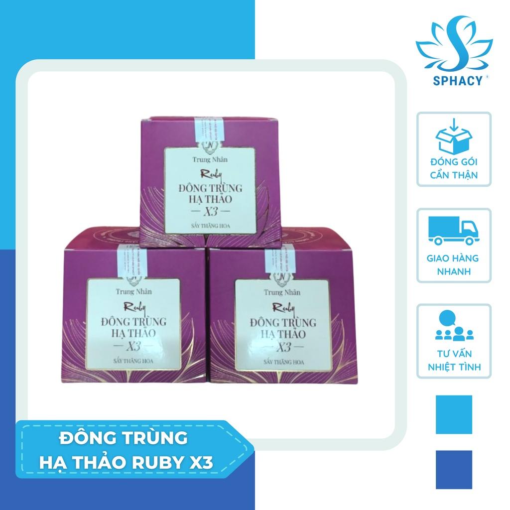 Đông Trùng Hạ Thảo Trung Nhân Ruby X3 Tăng Cường Sinh Lực Cải Thiện Hệ Miễn Dịch Chống Lão Hóa Hộp 10g