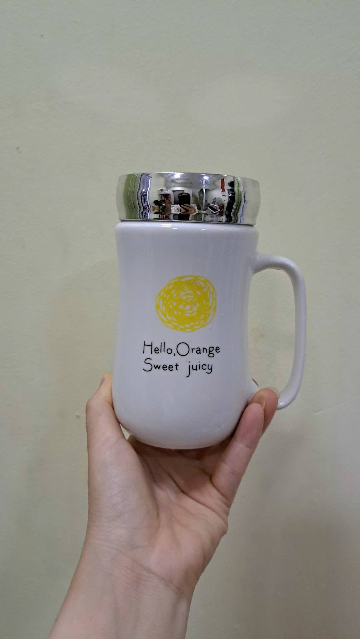 Cốc Sứ Giữ Nhiệt Có Nắp SƯƠNG MAI Dùng Uống Nước, Pha Trà