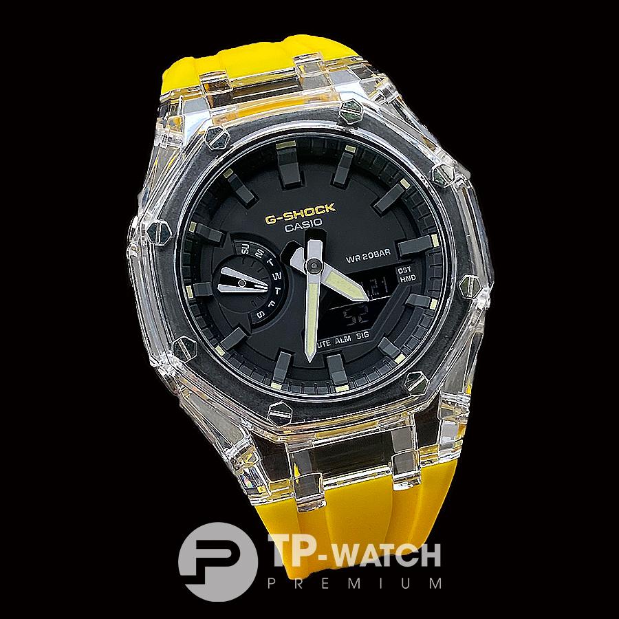 Đồng Hồ Nam Dây Nhựa Casio G-Shock GA-2110SU-9A AP Custom Skeleton x Yellow Royal Oak