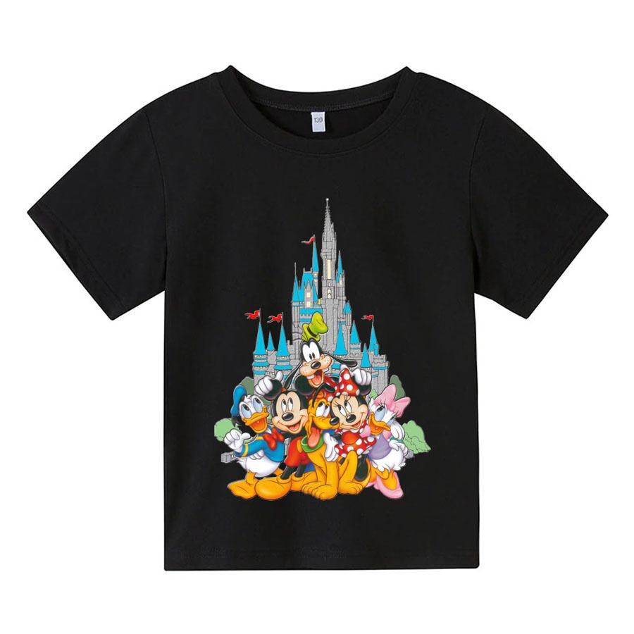Áo thun cho bé, Áo thun trẻ em CARTOON, 4 màu, có size người lớn, Anam Store