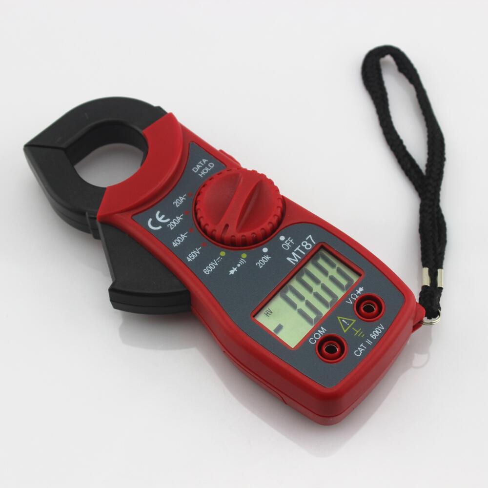 Digital Multimeter LCD Clamp AC DC Voltage Current AMP OHM Resistance Pen Tester Ammeter Voltmeter Checker Red