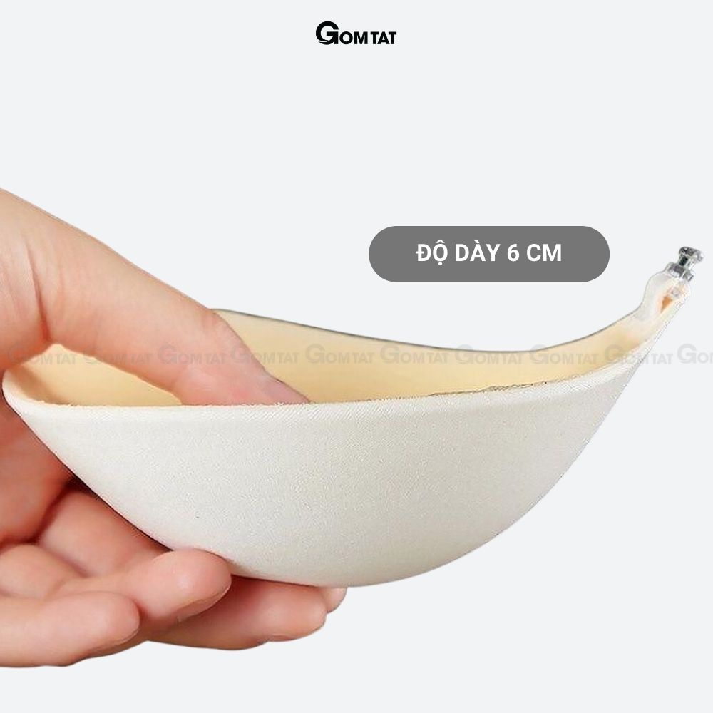 Miếng dán nâng ngực GOMTAT siêu độn dày 6 cm cài trước tạo khe, chất liệu silicon bám dính tốt chất lượng cao -SA-P42
