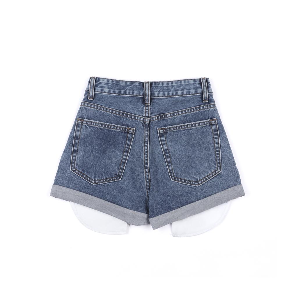 TATICHU - Quần Short Jean xăn lai - Roll Hem Denim Mom Shorts