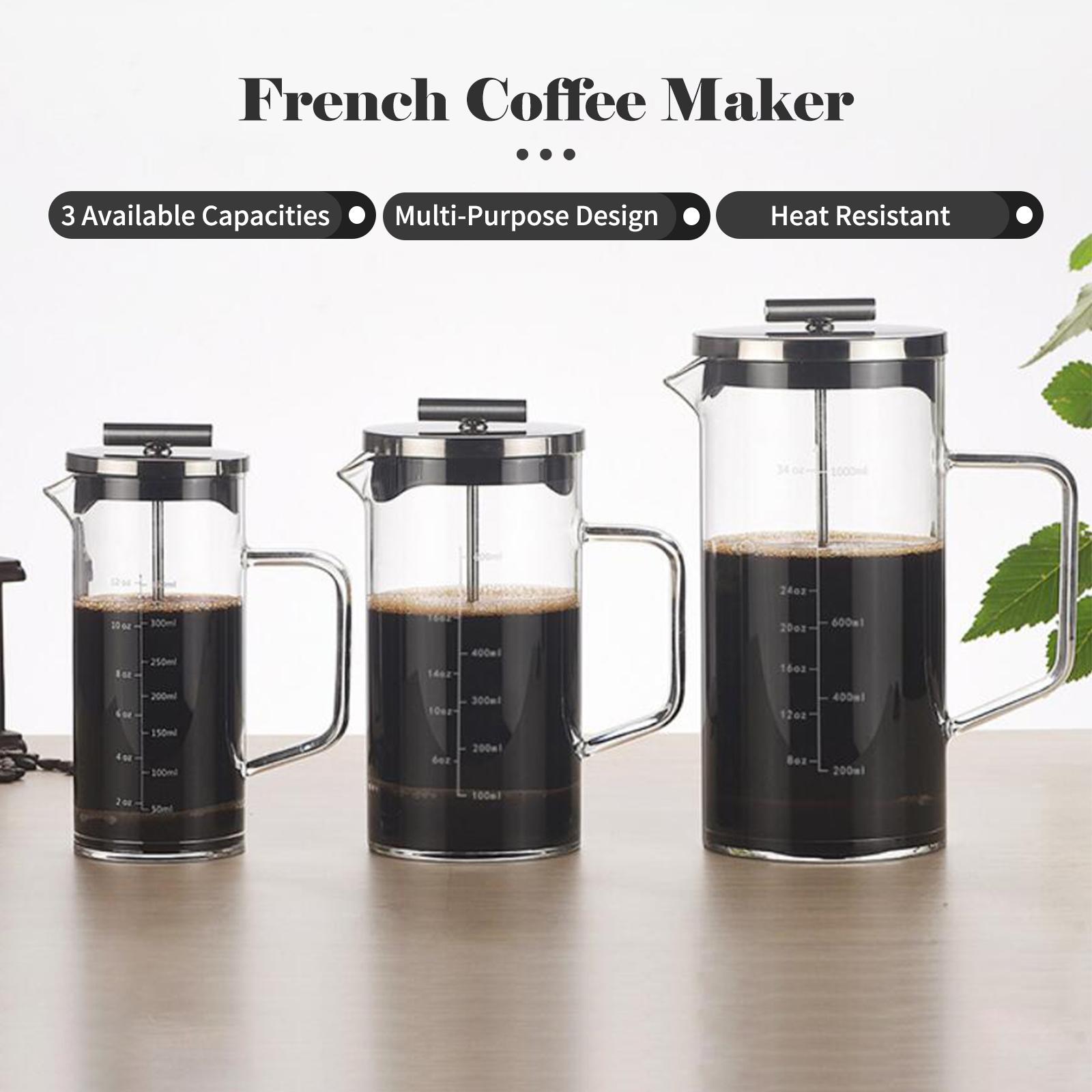 Máy Pha Cà Phê Kiểu Pháp 34Oz Với Bộ Lọc Bằng Thép Không Gỉ Chịu Nhiệt