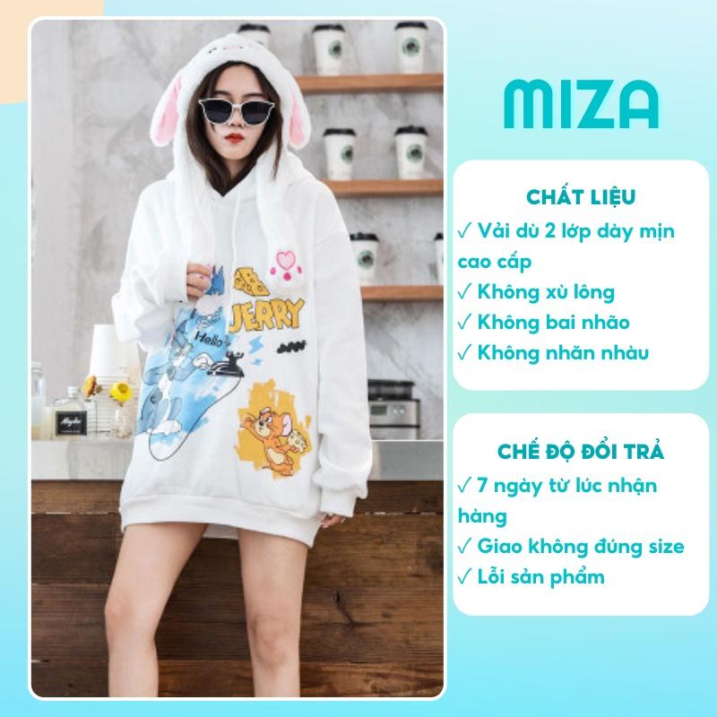 Áo hoodie nữ nam unisex cặp đôi local brand nỉ ngoại cao cấp da cá form rộng có mũ ulzzang hàn quốc cute zip TOM & JERRY