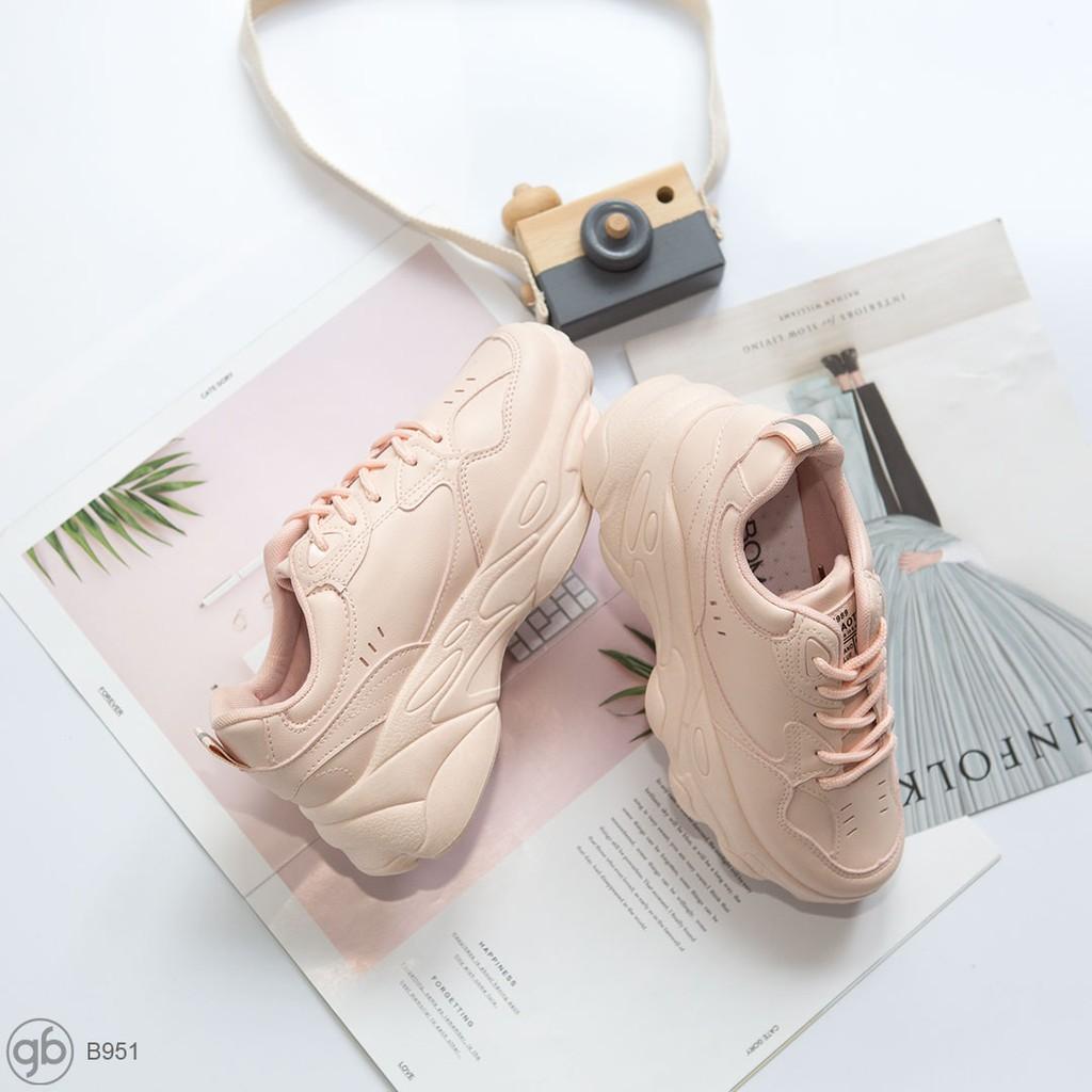 Giày Thể Thao Da Pu Đế Cao 4 cm 3 Màu B951