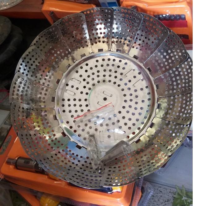 Vỉ hấp đa năng 100% inox 04 chân gấp gọn size đại.