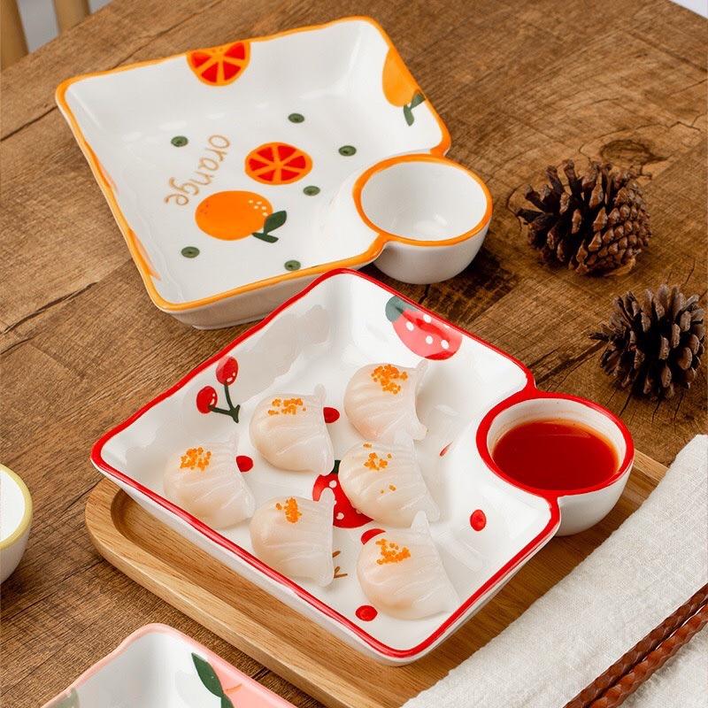 ĐĨA VUÔNG NGĂN CHẤM️ĐĨA SỨ