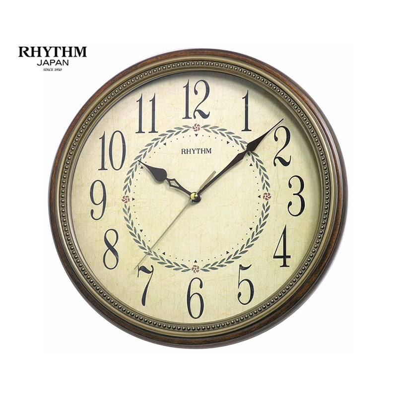 Đồng hồ treo tường Nhật Bản RHYTHM CMG985NR06, Kt 32.0 x 5.0cm, 845g, Vỏ Gỗ