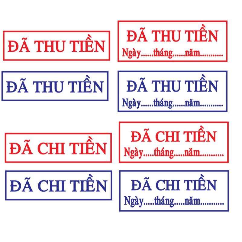 Khắc Con Dấu ĐÃ THU TIỀN/ ĐÃ CHI TIỀN Thương Hiệu Shiny , TDStamp