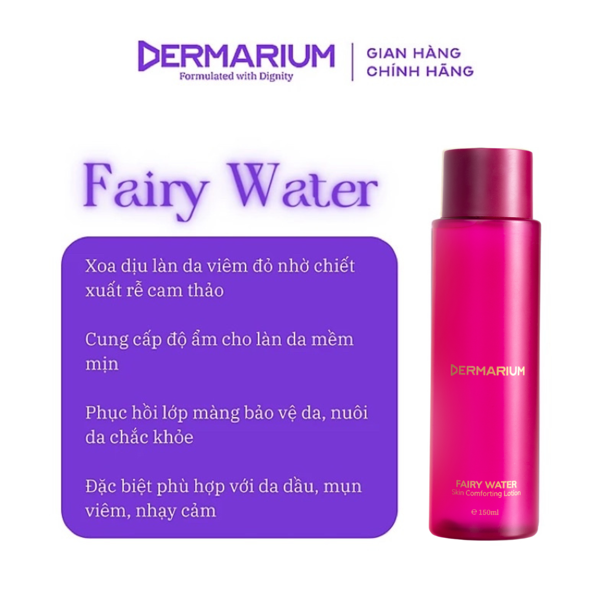 Toner (Nước Cân Bằng) Cho Da Dầu Mụn Viêm Fairy Water Dermarium