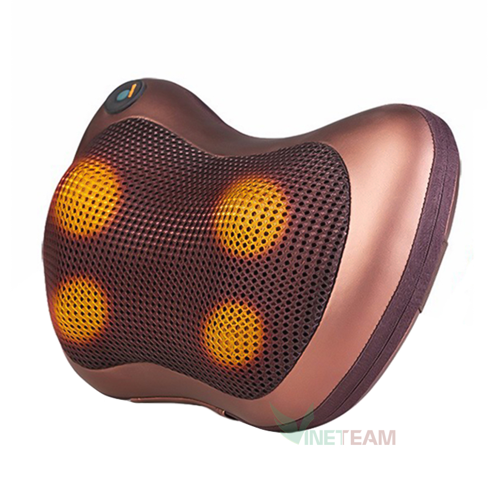 Gối Massage 4 Bi Đảo Chiều Massage Cổ Vai Gáy  Kèm Tẩu Sạc Trên Xe Hơi Vô Cùng Tiện Lợi