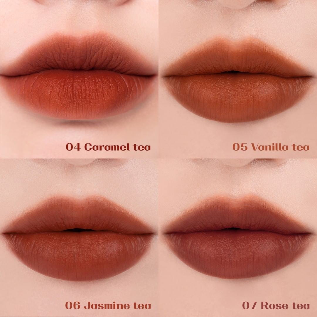 [NEW-Ver 2] Son kem lì trà sữa, lâu trôi, Hàn Quốc Romand Milk Tea Velvet Tint