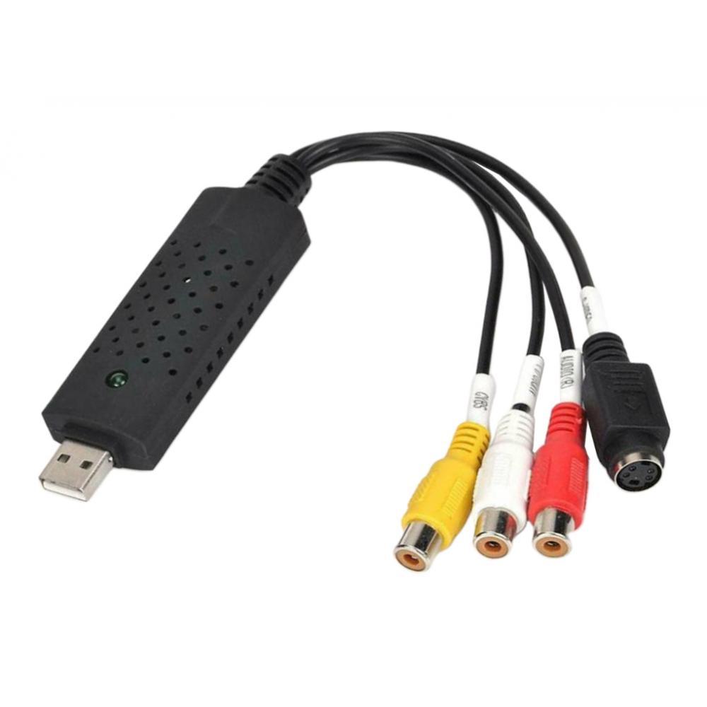USB VHS Tapes DVD Video Audio Converter 3 RCA DVR Card