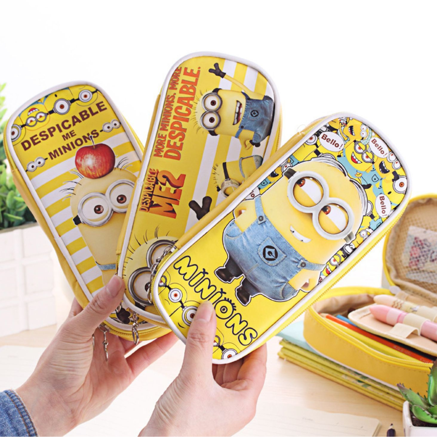 [COMBO 3 Chiếc] Hộp đựng bút MINION siêu dễ thương nhiều ngăn tiện dụng