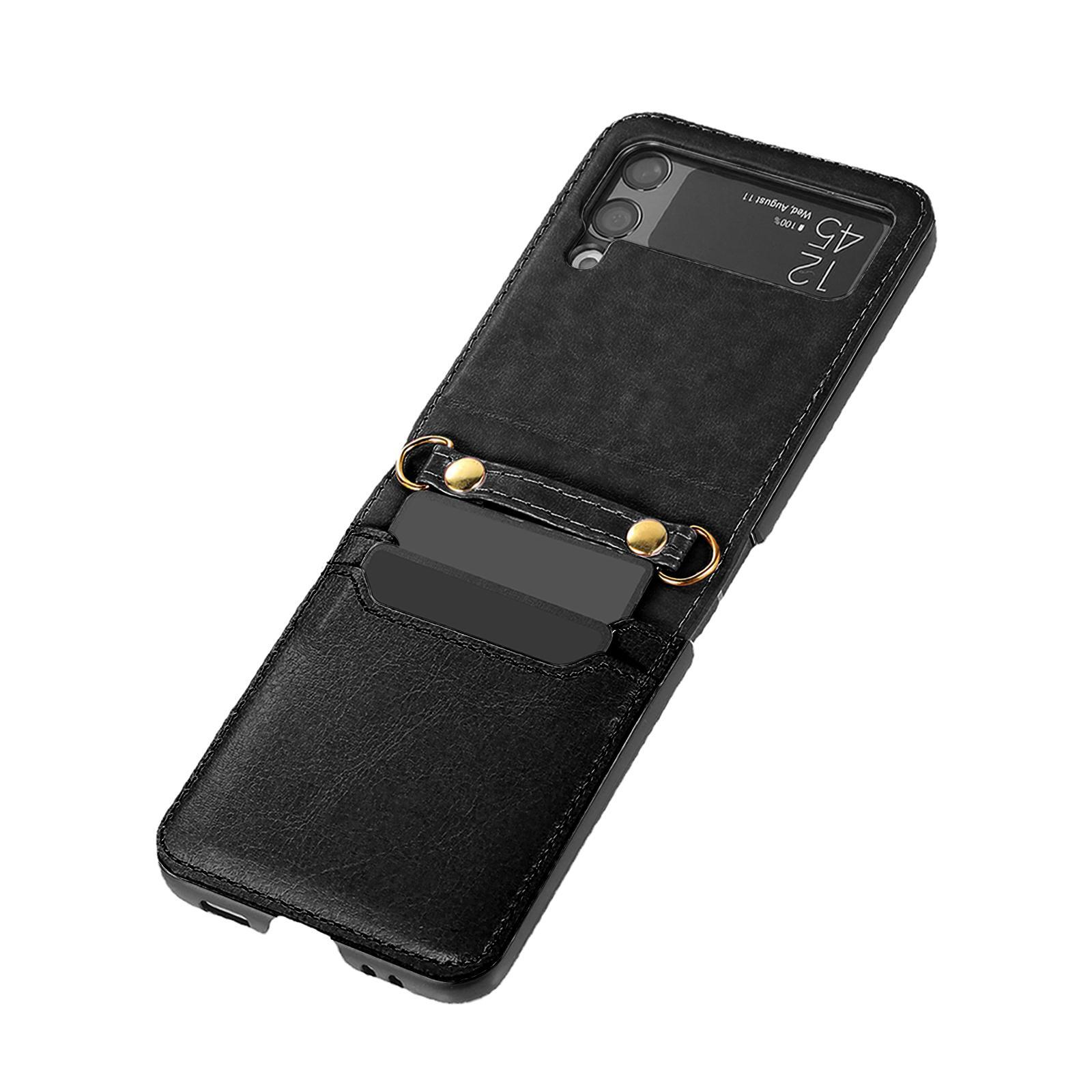 Phone Case with Card Holder Lanyard Wallet Case Protector for Mobile Phone Black