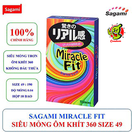 COMBO 02 hộp bao cao su Sagami Siêu mỏng gân gai + bao cao su Siêu mỏng ôm khít size 49 (Condom Chính Hãng)