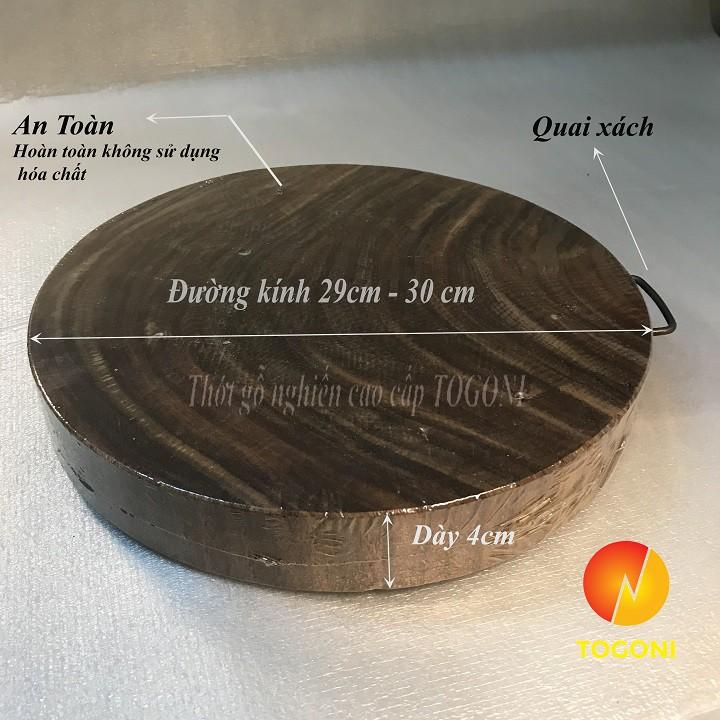 THỚT GỖ NGHIẾN 30cm Togoni cao cấp- Không tâm dùng để thái + chặt