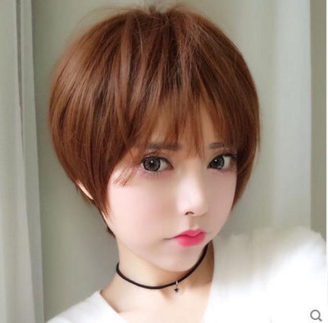 Tóc giả nguyên đầu tomboy tặng lưới chùm