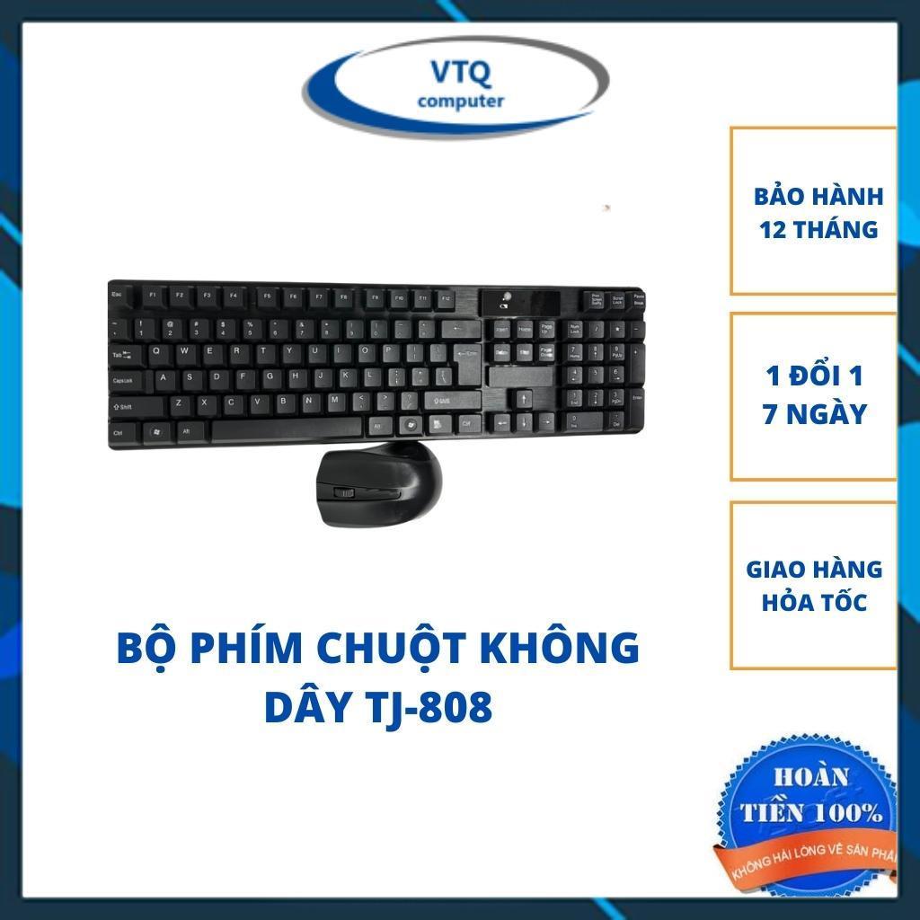 Bộ bàn phím chuột văn phòng không dây TJ808-Tặng kèm pin