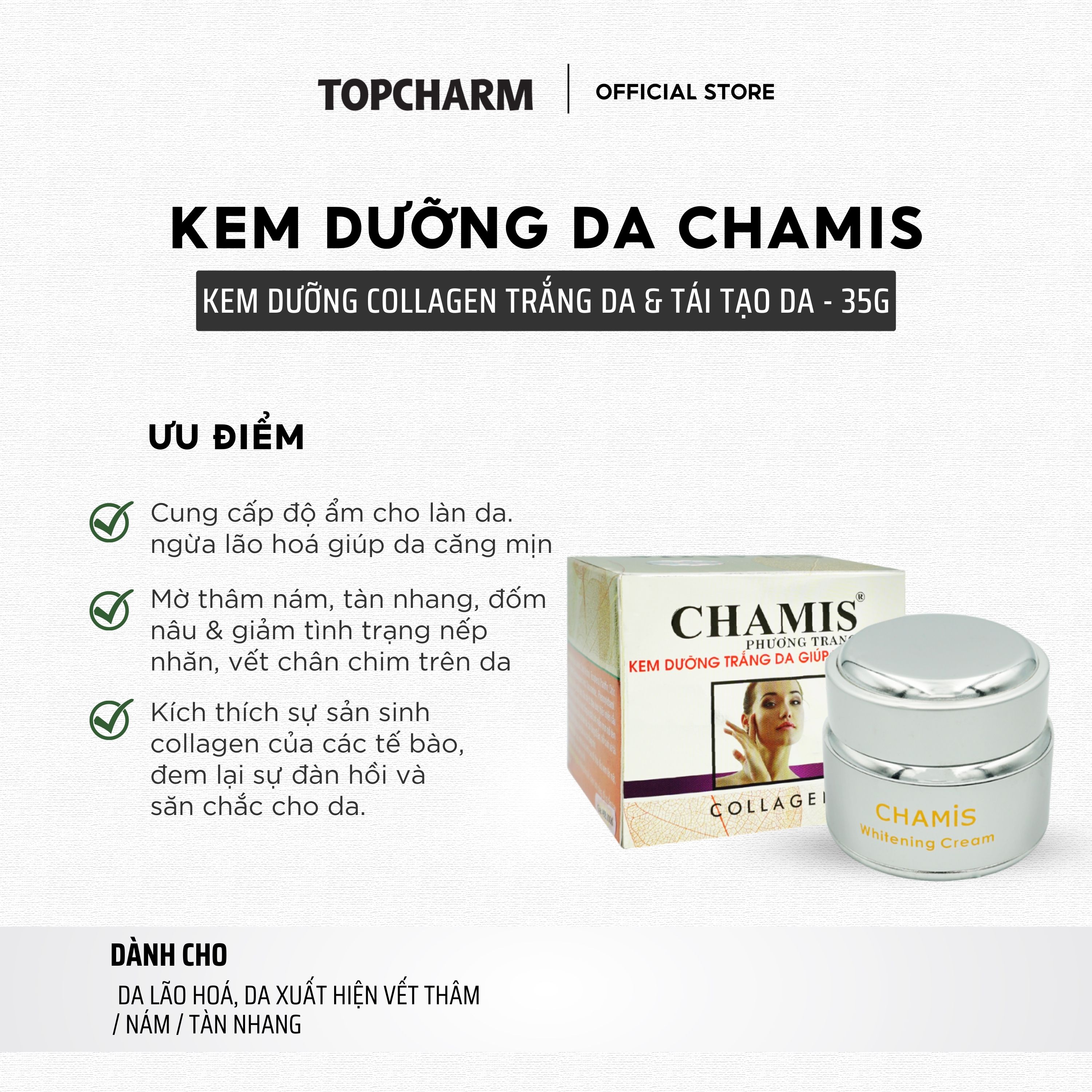 KEM DƯỠNG COLLAGEN TÁI TẠO DA CHAMIS