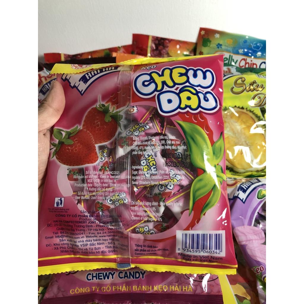 Kẹo Chew mềm HẢI HÀ hương Dâu (Gói 100 Gram) - Hàng chính hãng