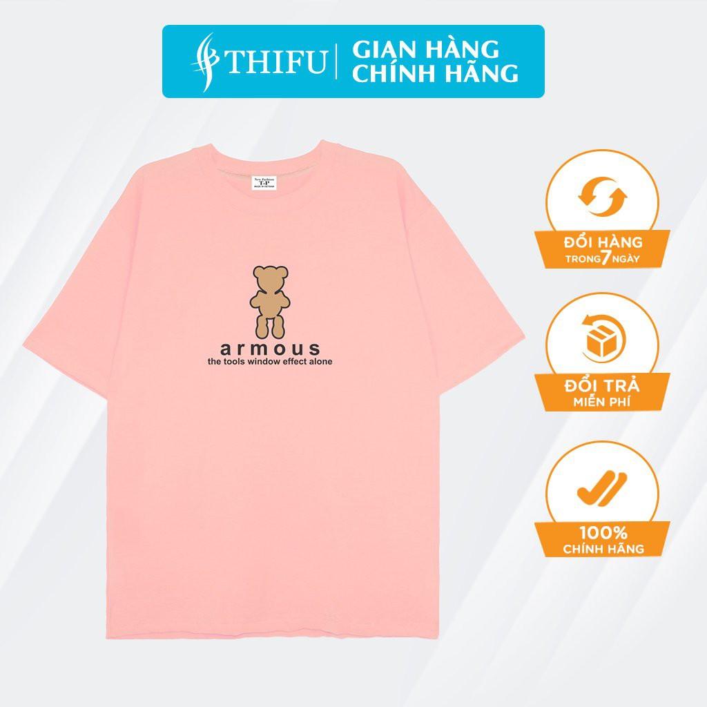 Áo Thun THIFU FASHION Tay Lỡ Hình Cây Kem Mặt Sau- Chất Liệu Cotton, Thấm Hút Tốt Phù Hợp Cho Cả Nam Và Nữ