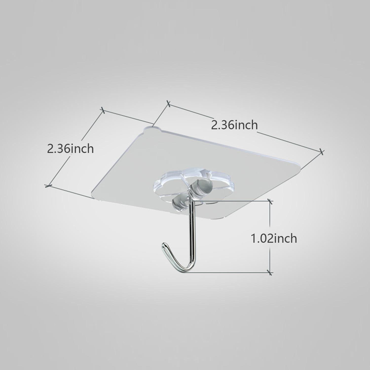 8 cái móc tường siêu dính chịu lực cao 22lb, móc bằng thép không gỉ, không thấm nước