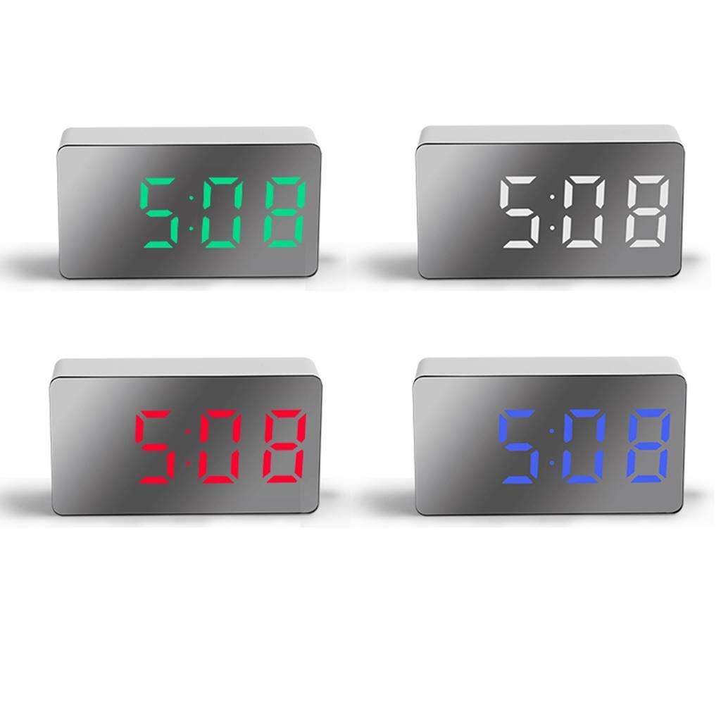 2X Digital Alarm Clock Large Date Snooze Time 3'' Table Clocks Decoration Red