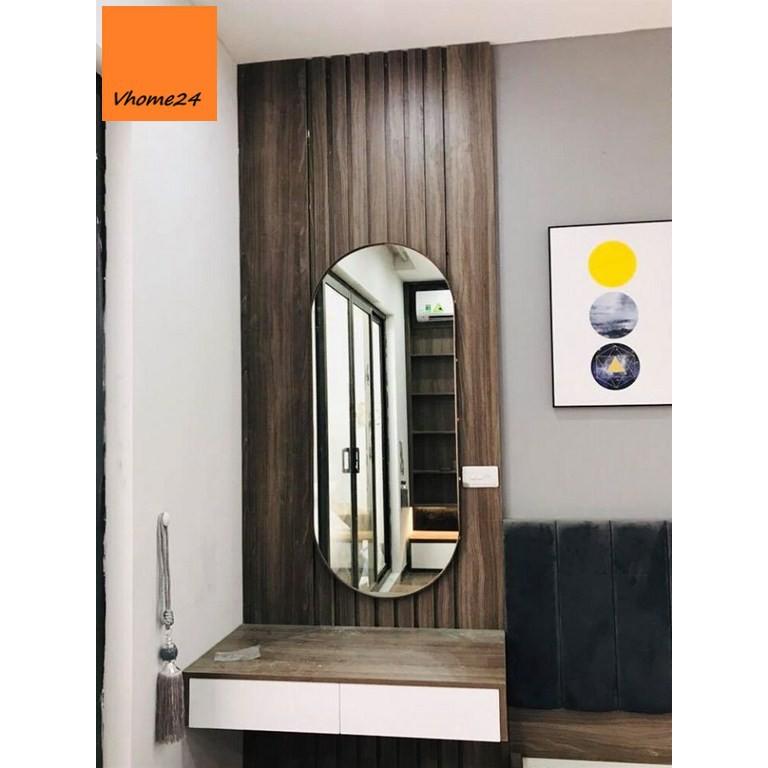 GƯƠNG TREO TƯỜNG DECOR CON NHỘNG VIỀN DA BÒ GTR099MH