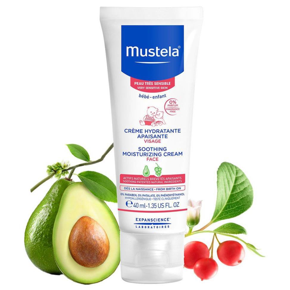 Mustela Kem Dưỡng Da Soothing Moisturizing Cream (40ml)