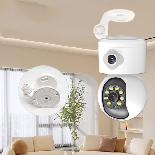 Camera Yoosee IP QS-415 2 Mắt Trong Nhà Xem 2 Màn Hình Cùng Lúc Độ Phân Giải 8MP, Xoay 360 Độ, Xem Đêm Có Màu, Hỗ Trợ Đàm Thoại 2 Chiều Hàng Chính Hãng