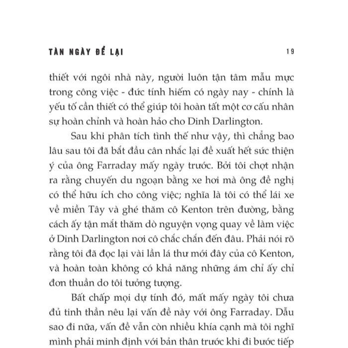Sách - Tàn ngày để lại (Bìa cứng) (Nhã Nam HCM)