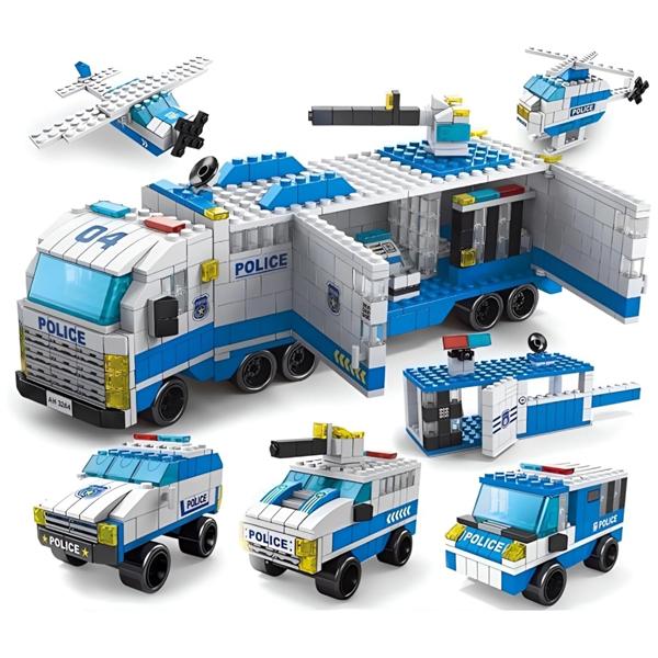 Đồ Chơi Lắp Ráp Xe Cảnh Sát 6 Trong 1 - Police Car - Toys&amp;Joys 8978-4 (1000 Mảnh Ghép)