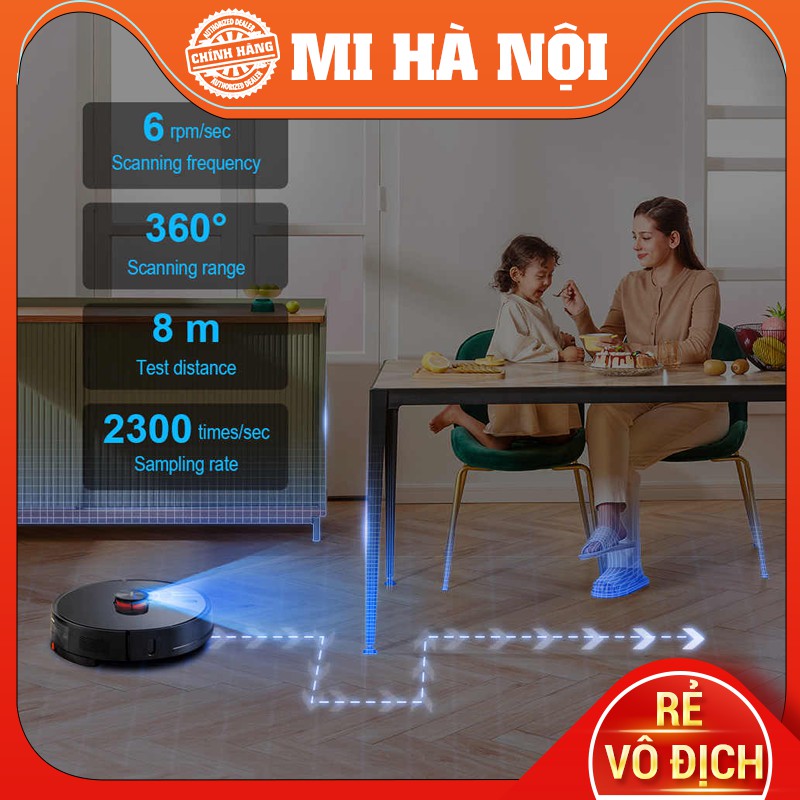 Robot hút bụi Xiaomi Lydsto R1 với hộp đựng bụi tự động đổ rác kết hợp sạc thông minh - Hàng chính hãng