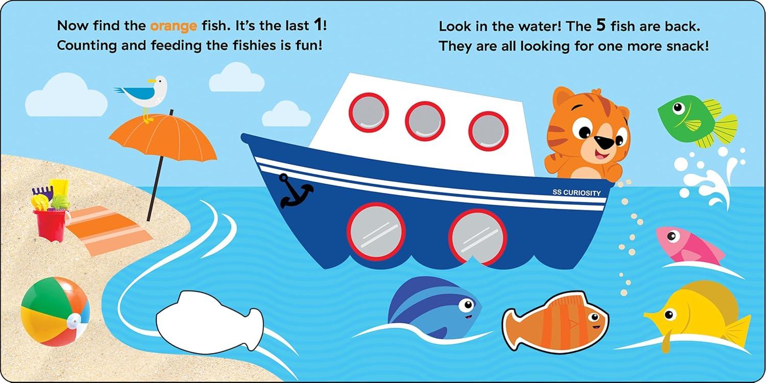 Sách ngoại văn: Baby Einstein Ocean Explorers - Squish &amp; Peek - Five Hungry Fish