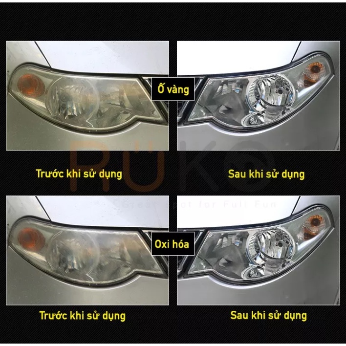Bộ FullSet chăm sóc ô tô Xóa Vết Nứt Kính và Đánh Bóng Đèn