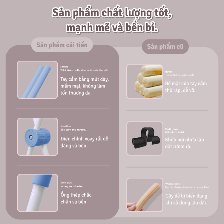 BG Gậy Tập Lưng, Vai GREY, Chống Gù, Uốn Thẳng Lưng, Gậy Tập Yoga