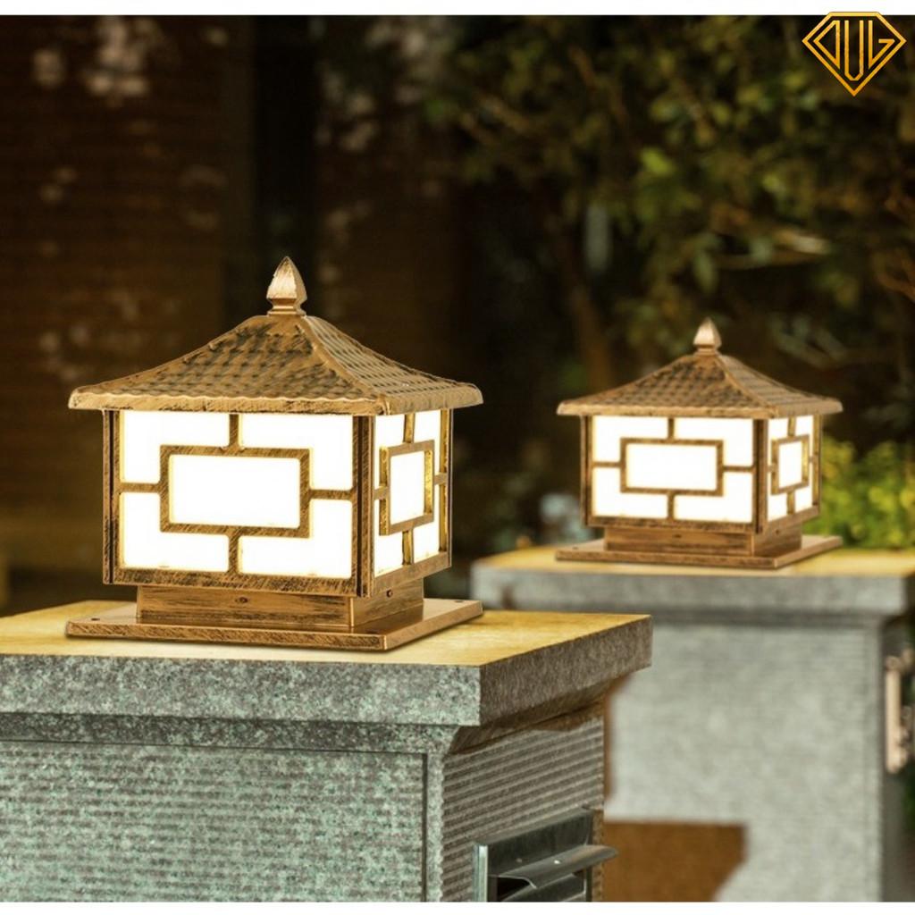 Đèn Trụ Cổng Hợp Kim Nhôm Sơn Tĩnh Điện, Đèn Trang Trí Ngoài Trời, Sân Vườn Cao Cấp DVLL - Mẫu 2