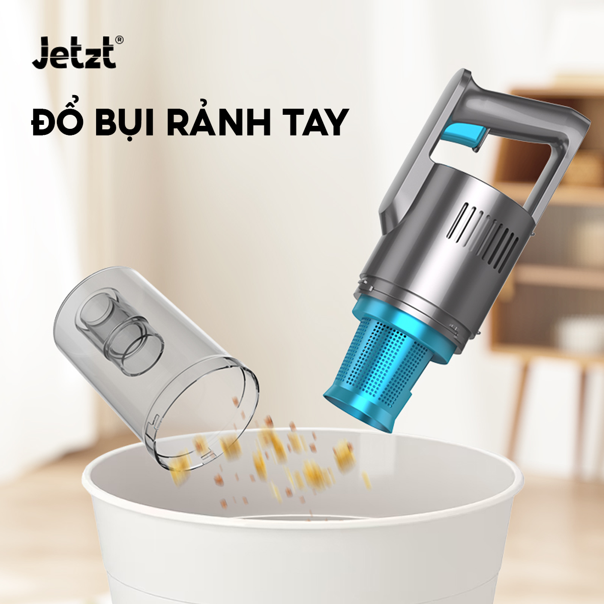Máy hút bụi cầm tay không dây JETZT XS22, hàng chính hãng