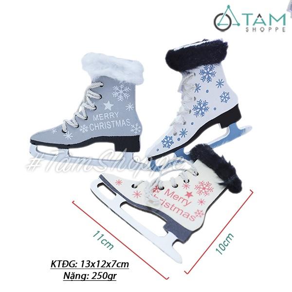 Mô hình giày trượt băng gỗ treo trang trí Noel X-PKTCT-64