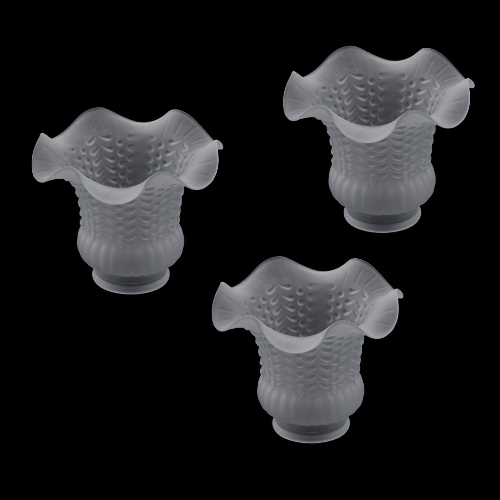 3pcs E27 Clear Glass Ceiling Fan Light Chandelier Wall Sconce Light Shades