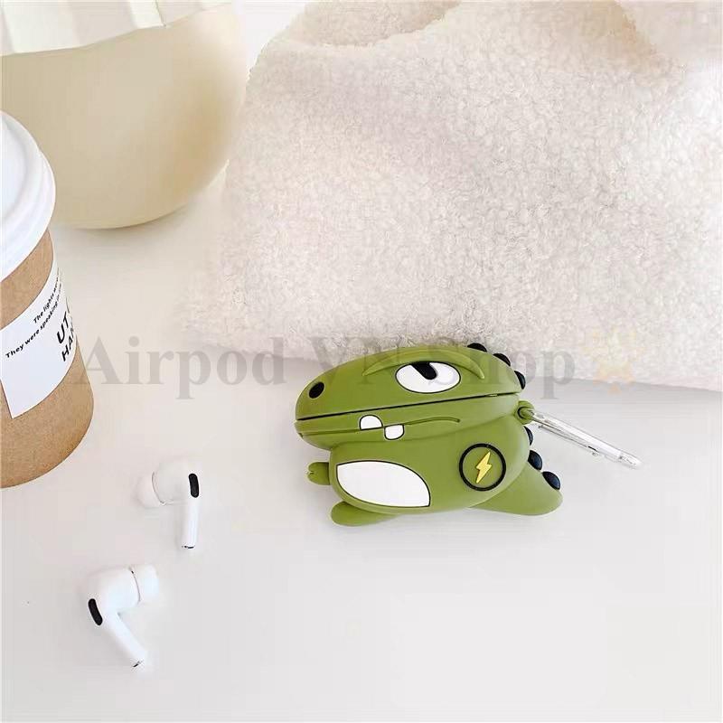 Ốp airpod pro /case airpod pro/bao airpod pro khủng long xanh silicon 3D cao cấp