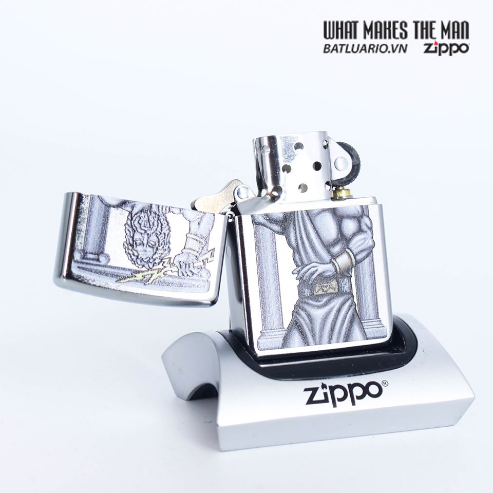 Bật Lửa Zippo 49137 – Zippo Zeus Design Street Chrome