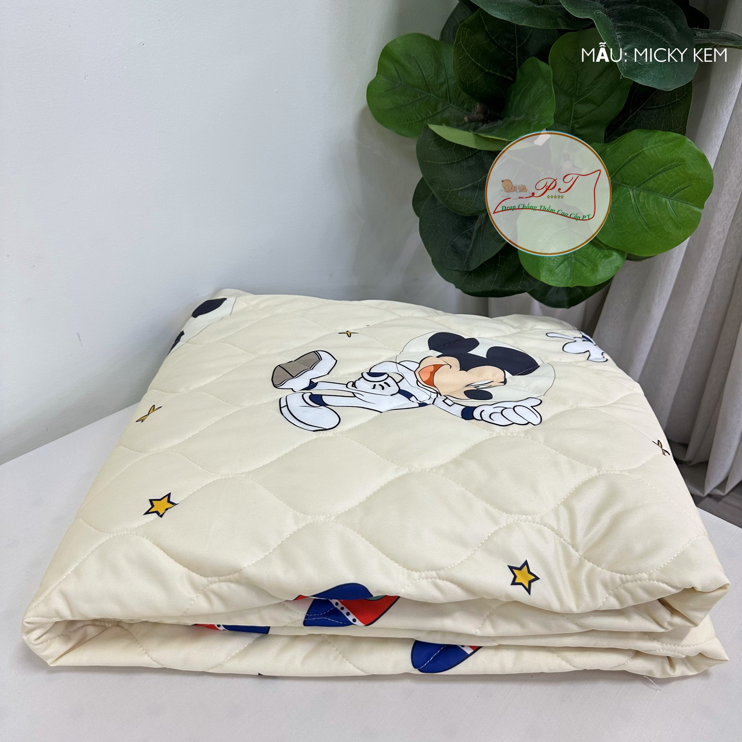 Ga Chống Thấm Cao Cấp PT Mẫu Họa Tiết Mickey Kem